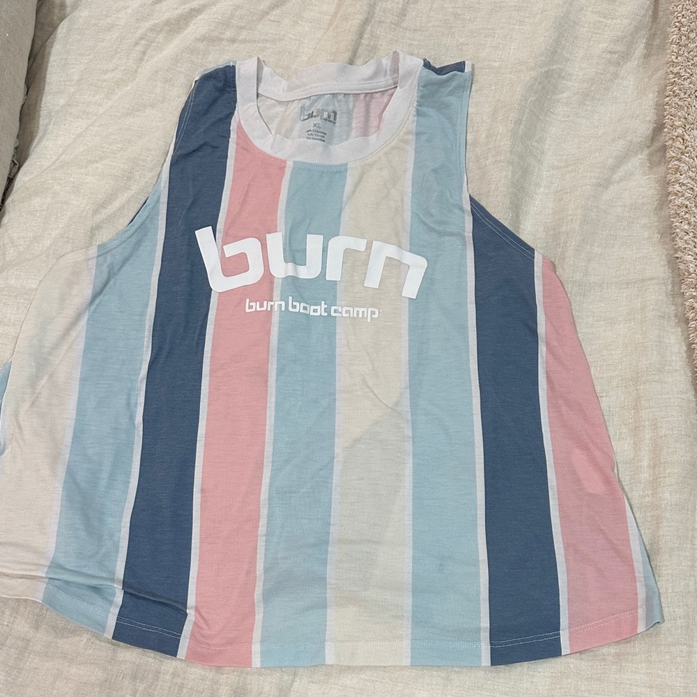 Burn Boot Camp pastel striped tank